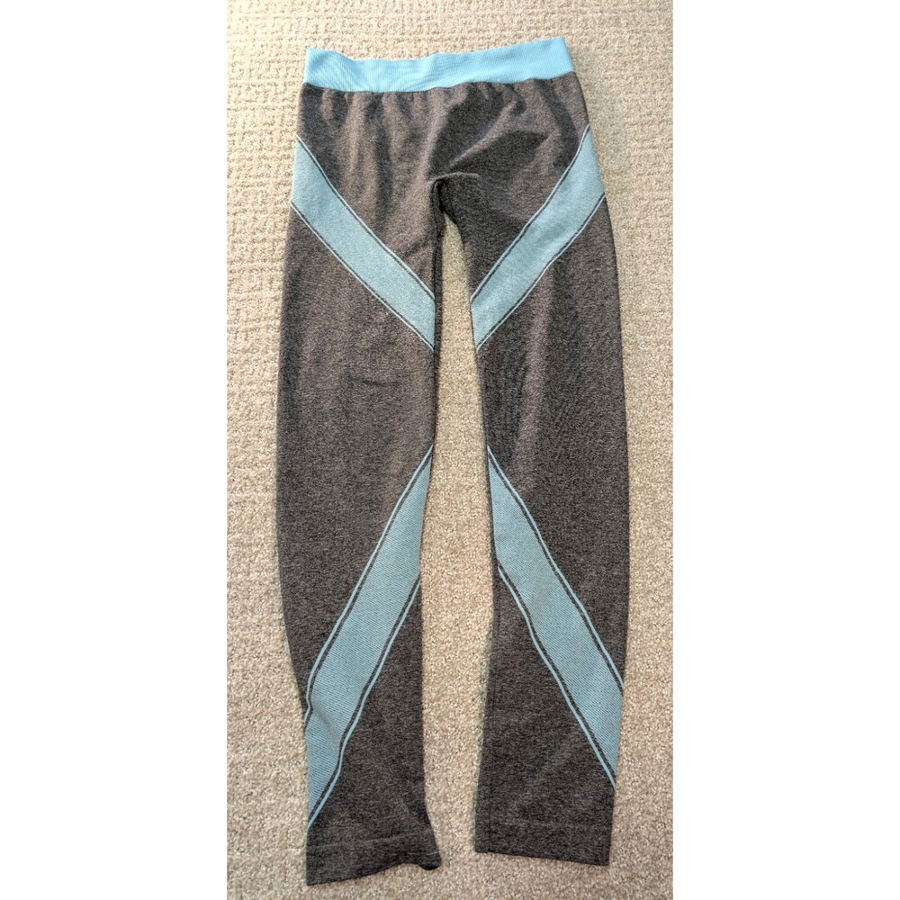 Xersion Womens Leggings Size M Teal Gray Fitted Yoga Pants Activewear